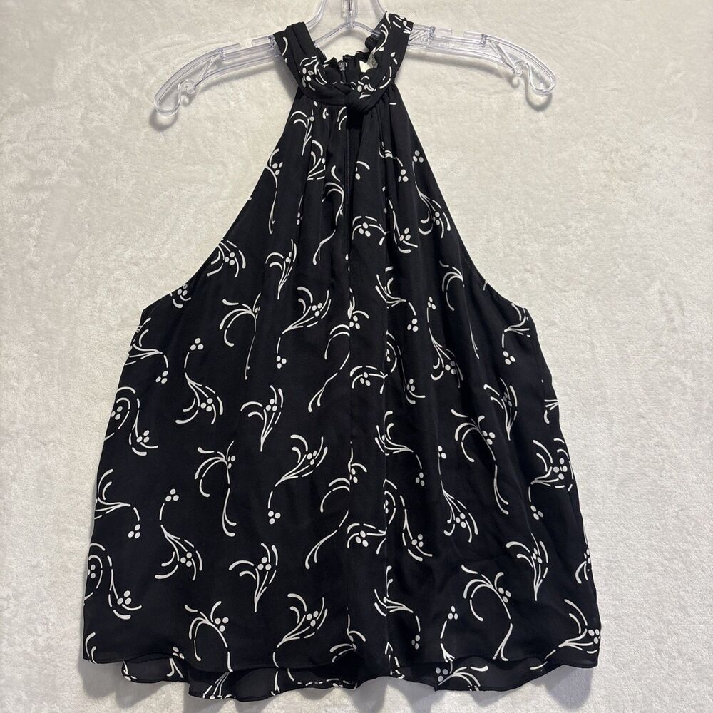 Joie Women's Silk Flowy Sleeveless Mock Neck Blouse Top Cami Suit Career XL